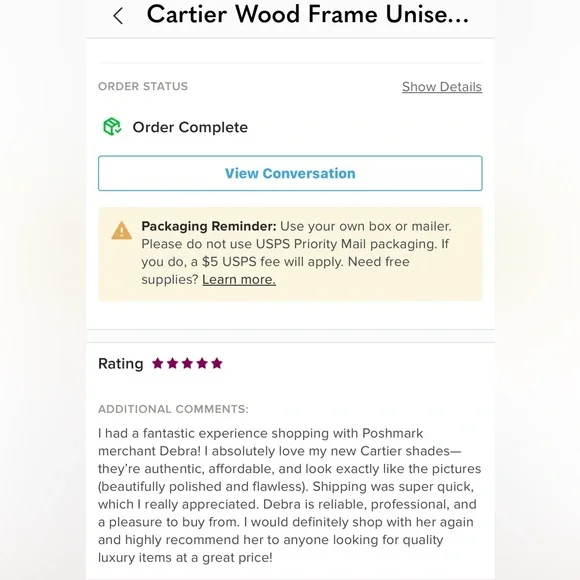 Cartier Big C Rimless Unisex Sunglasses - Picture 6 of 9